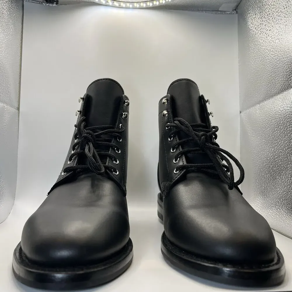 Thursday President Boots Men's 11 Wide Black Matte Rugged Resilient Leather NWOB